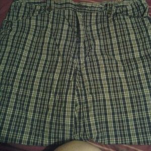 Plaid knee length dressy pants