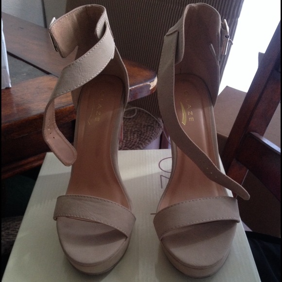 nude ankle strap wedges