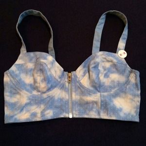 Victoria's Secret NWT Cloud Zip Up Corset Bra Top