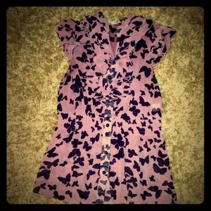 Purple, butterfly blouse