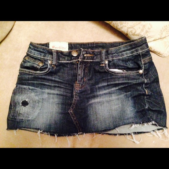 Mini denim skirt