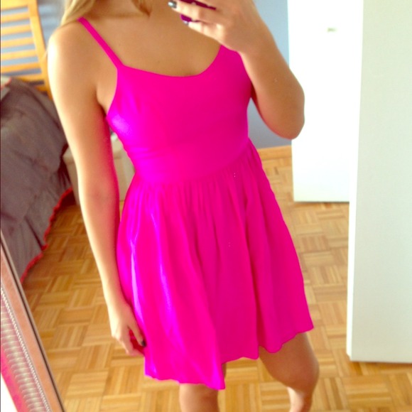 Hot pink dress