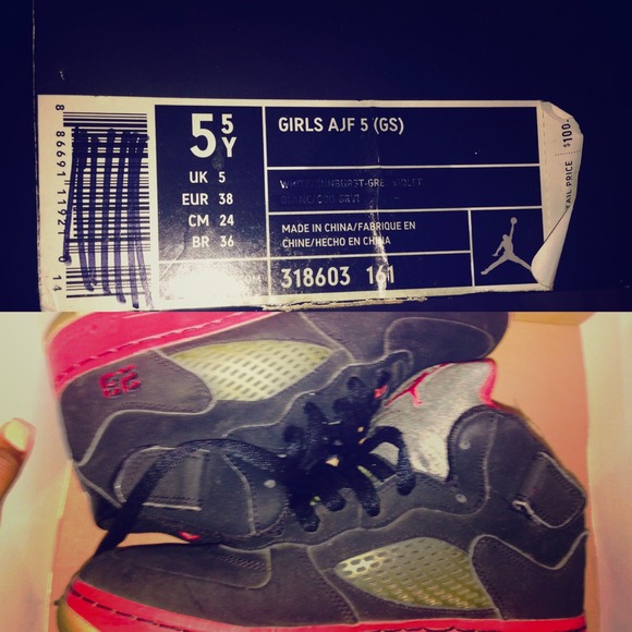 Red & black Air Jordans 23