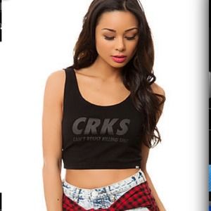 ❗️On Hold ❗️Crooks & Castles cropped tank. Sz XS