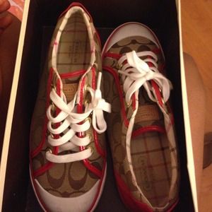 Red Coach Barrett Sneakers