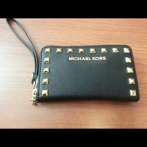 Black Studded Michael Kors Wallet