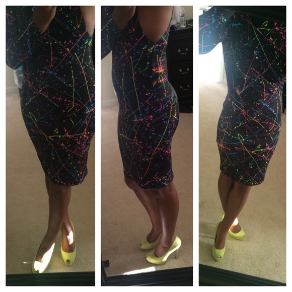 Splash bodycon dress