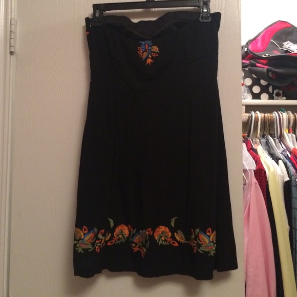 LBD with floral print, strapless - Picture 2 of 2