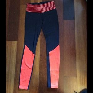LULULEMON navy and peach MEDIUM leggings!!!!