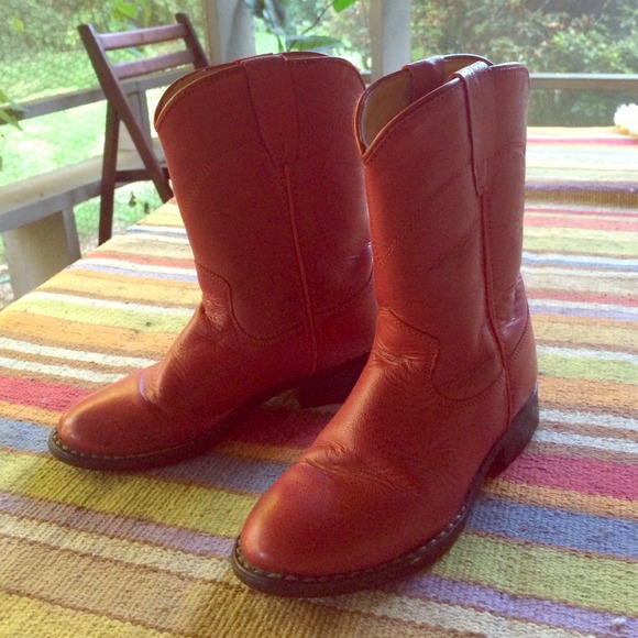 kids red cowboy boots