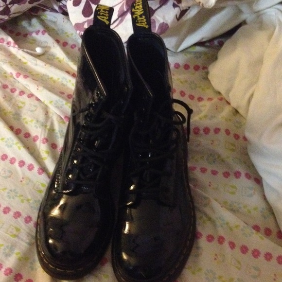 Black Shiny Doc Martens