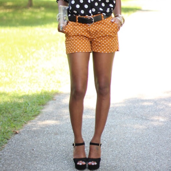 Old Navy Dresses & Skirts - Brown & White Polka Dot Shorts