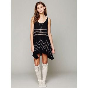 Free People Black Trapeze Slip