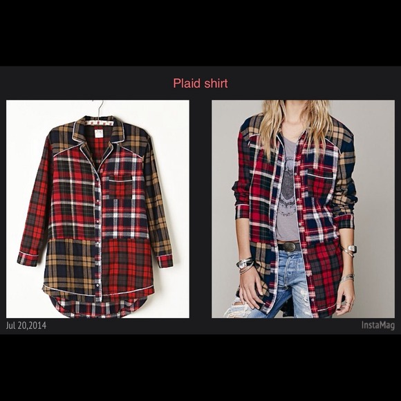 Intimately Paloma Plaid Sleep Shirt **Oversized**