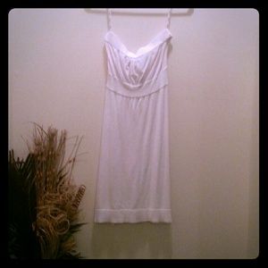 White summer tube dress