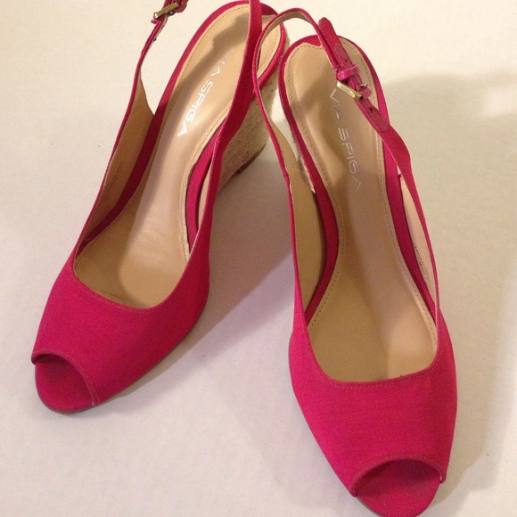 Via Spiga espadrille wedge sling back size 8