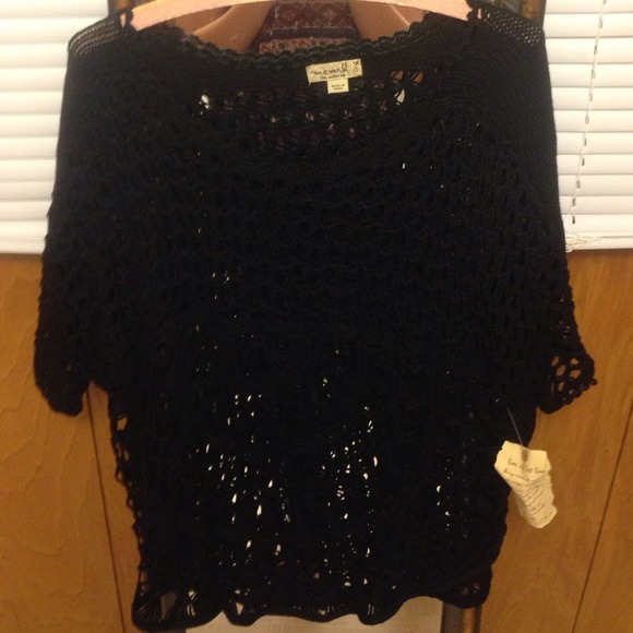 Black knit top