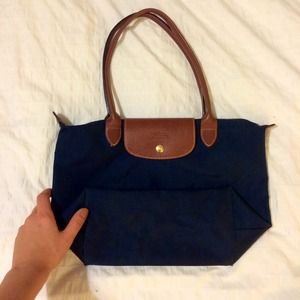 Longchamp Small Le Pliage in Navy