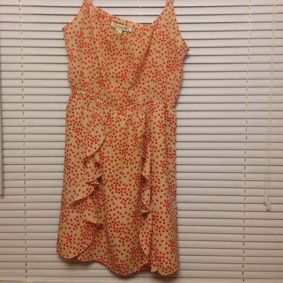 Orange and tan dress