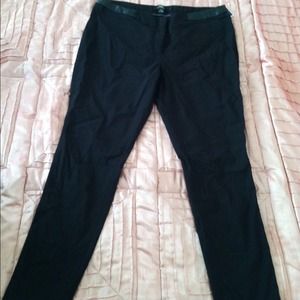 ABS ALLEN B SCWARTZ BLACK PANTS NWT LEATHER DETAIL