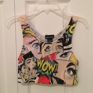 Wet Seal comic crop top