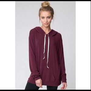 Brandy Melville thick maroon hoodie