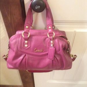 Pink coach purse