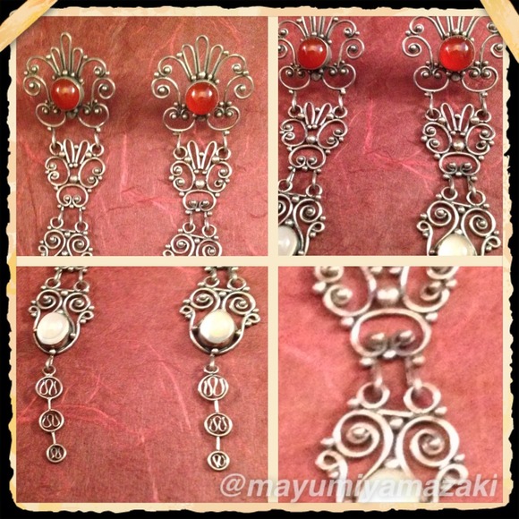 Custom Antique Intricate Long Earrings - Picture 3 of 3