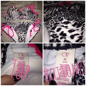 NWOT animal print push-up bikini