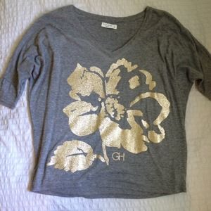 Quarter-sleeved Sparkly designed shirt