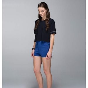 Lululemon Get It On Shorts in Cove blue.
