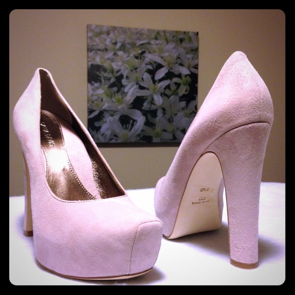 Dana Davis Shoes - Dana Davis Adelle Pink Suede Pumps