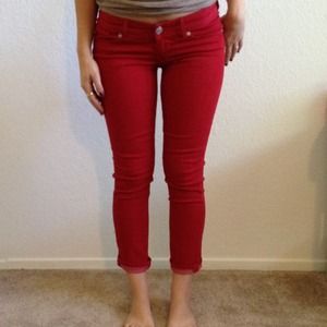 Red Express crop jeans