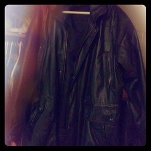 Men's leather coat