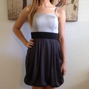 Silk, neutral colored dress