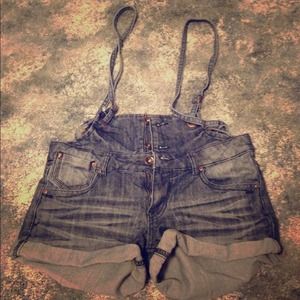 "Punk" shorts overalls