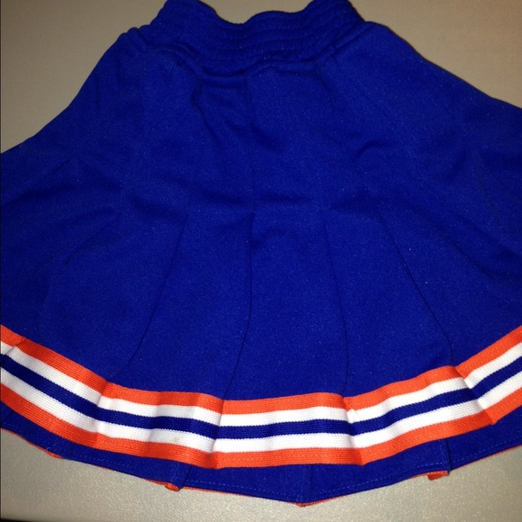 Royal and orange cheer skirt!