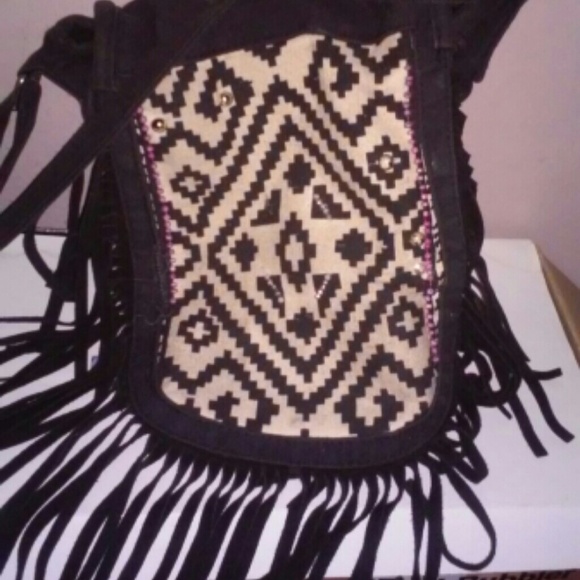 PINK crop top and crossbody bag