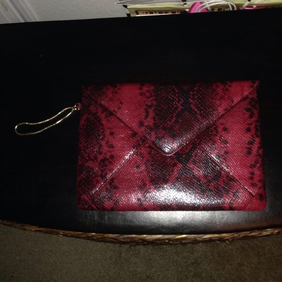French Connection Red Snake Python Print - Picture 1 of 4