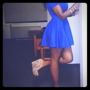 Blue Babydoll Skater Dress