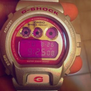 Silver and Pink G Shock