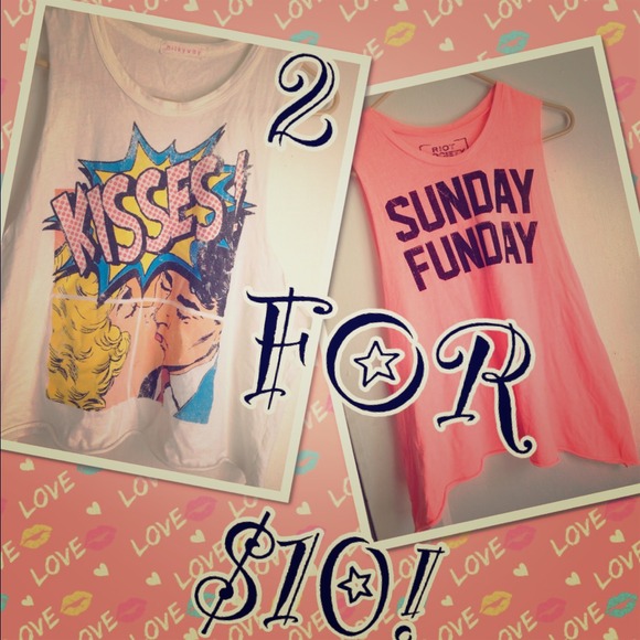 Muscle tanks  2 FOR $10 👊💥🙊👀