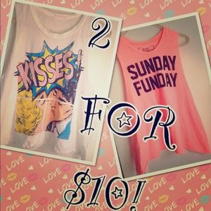 Muscle tanks  2 FOR $10 👊💥🙊👀