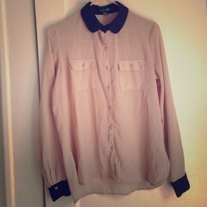 Sheer button up blouse