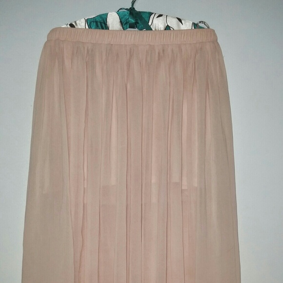 Peach maxi skirt