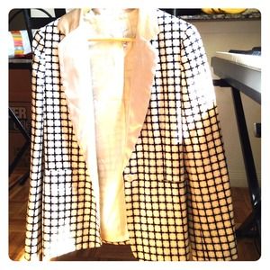 Joie silk jacket blazer blackandwhite