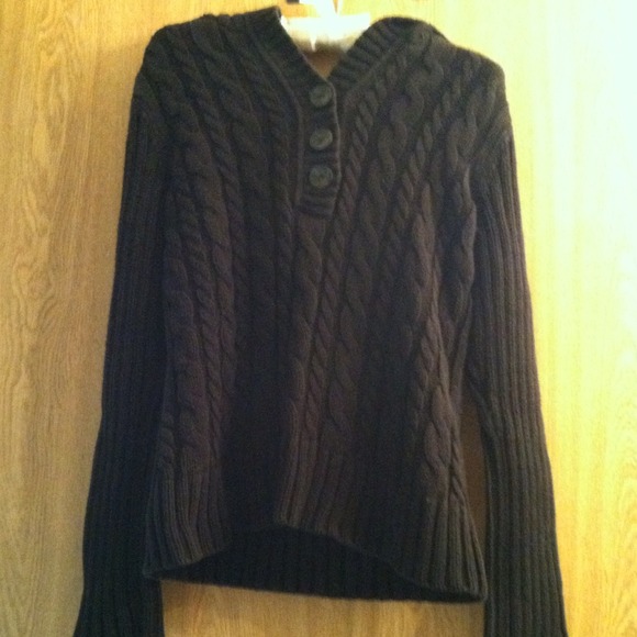 Black sweater with hood