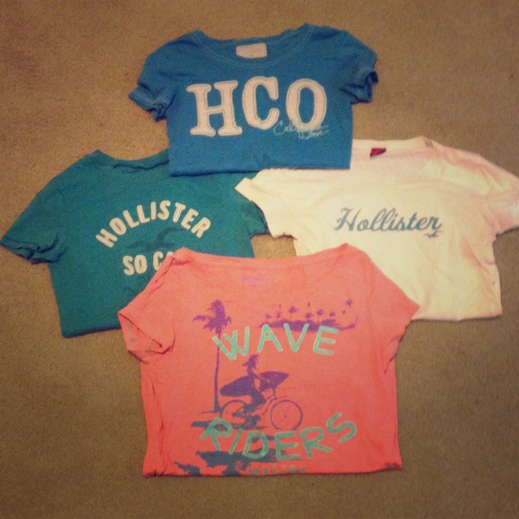 Bundle of 3 Hollister shirts, and one old navy T