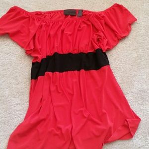 Red & Black knit Top