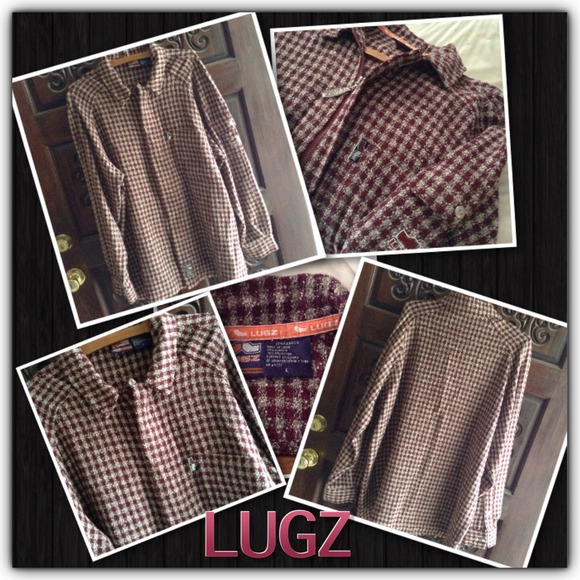 PLAID LUGZ ZIPPER FRONT SHIRT L NWOT - Picture 1 of 4